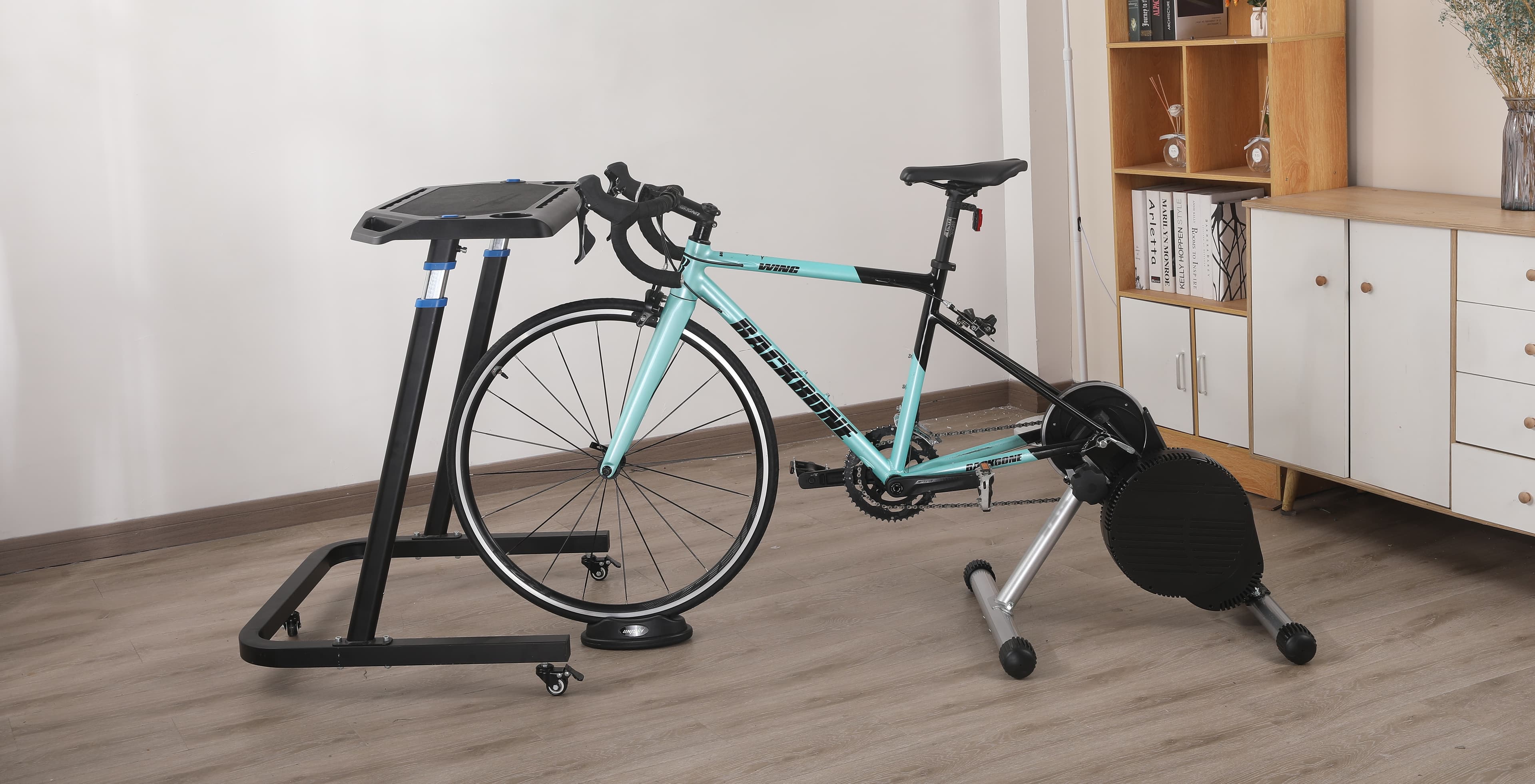 Bike trainer fitness desk -The custom-built desk for the indoor cyclist.