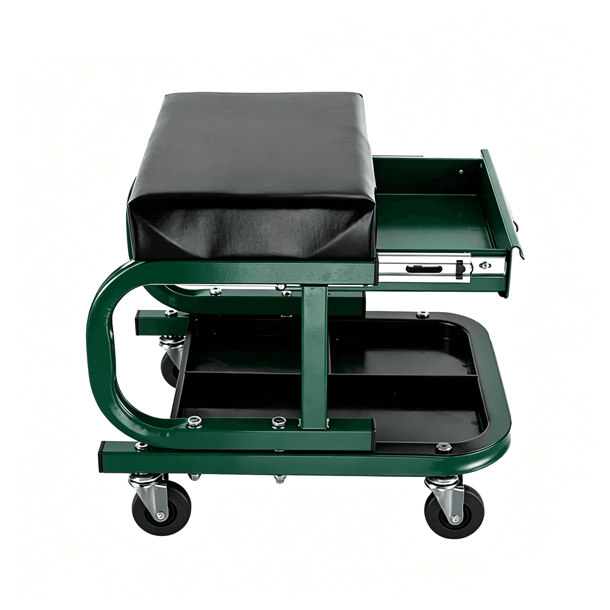 Mechanic's Rolling Stool Square Items with Tool Tray
